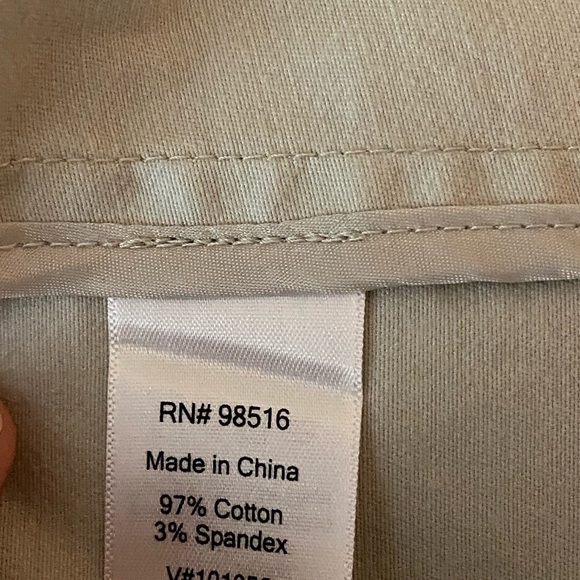 Coldwater Creek top or short sleeve jacket.  Khaki color. Size 14. - Picture 8 of 9